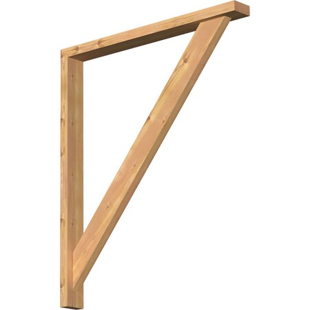 Ekena Millwork Traditional Craftsman Smooth Bracket w/ Offset Brace, Western Red Cedar, 3 1/2"W x 34"D x 40"H BKT0402X34X40TRA04SWR